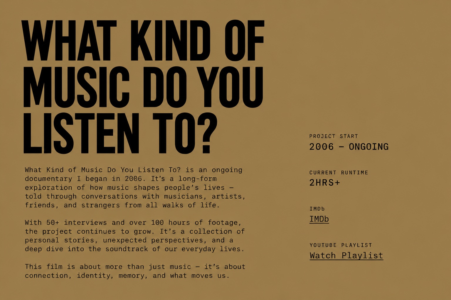 What Kind of Music Do You Listen To? — Greg DeLiso